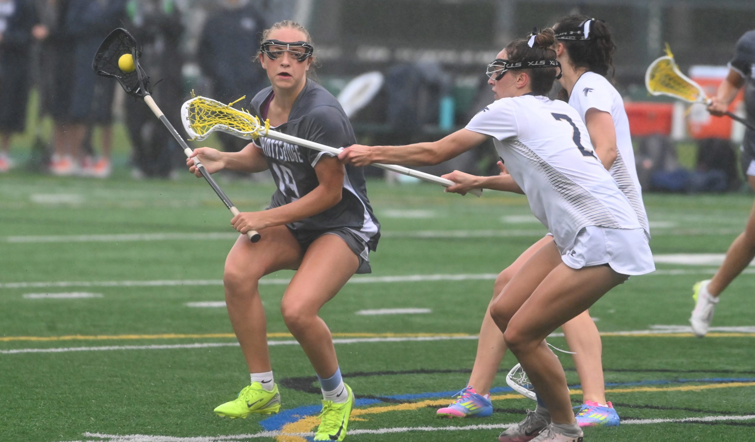Severna Park’s Erin Hussey #2 tries to force a turnover...