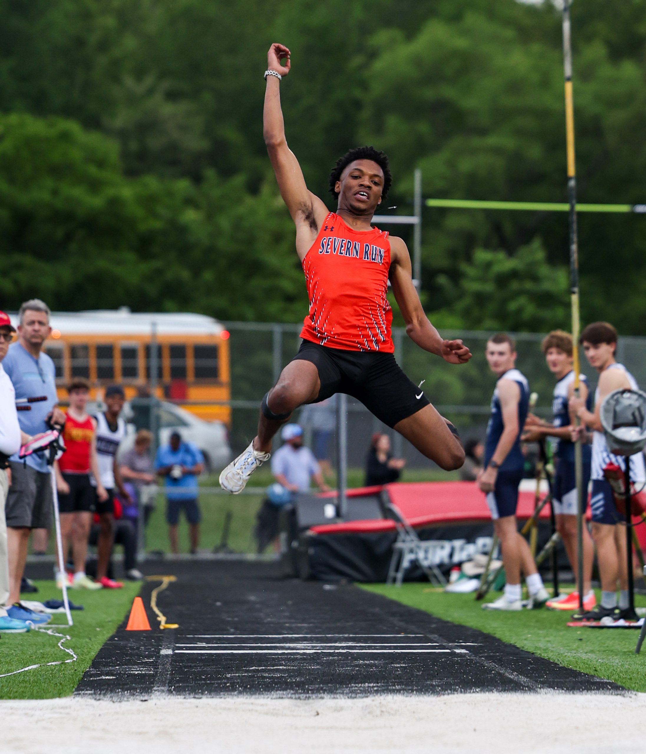 Ronnie Burrell, Severn Run, finished 5th in the triple jump....