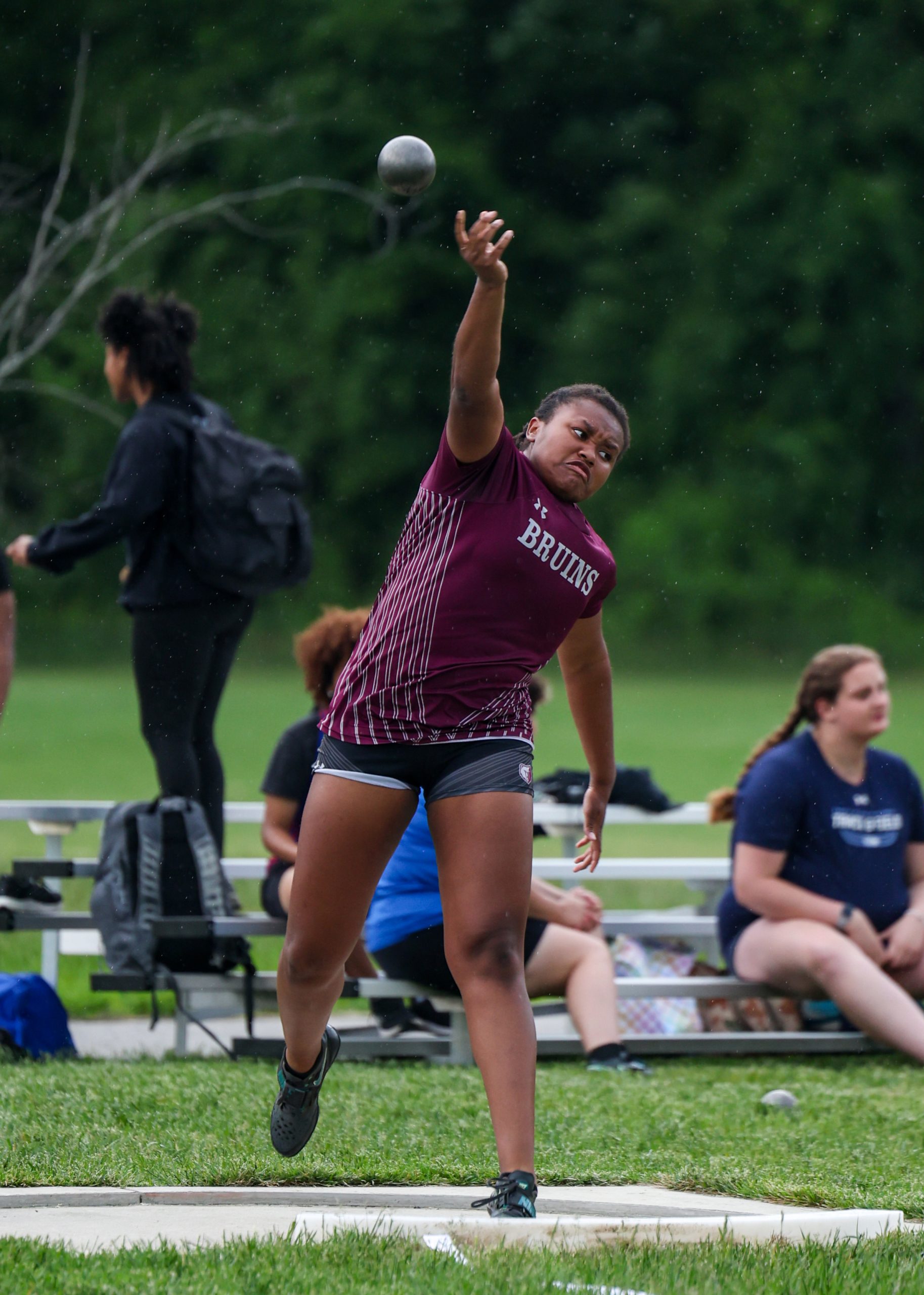 Breanna Brown, Broadneck, girls shot put, places 2nd. Anne Arundel...