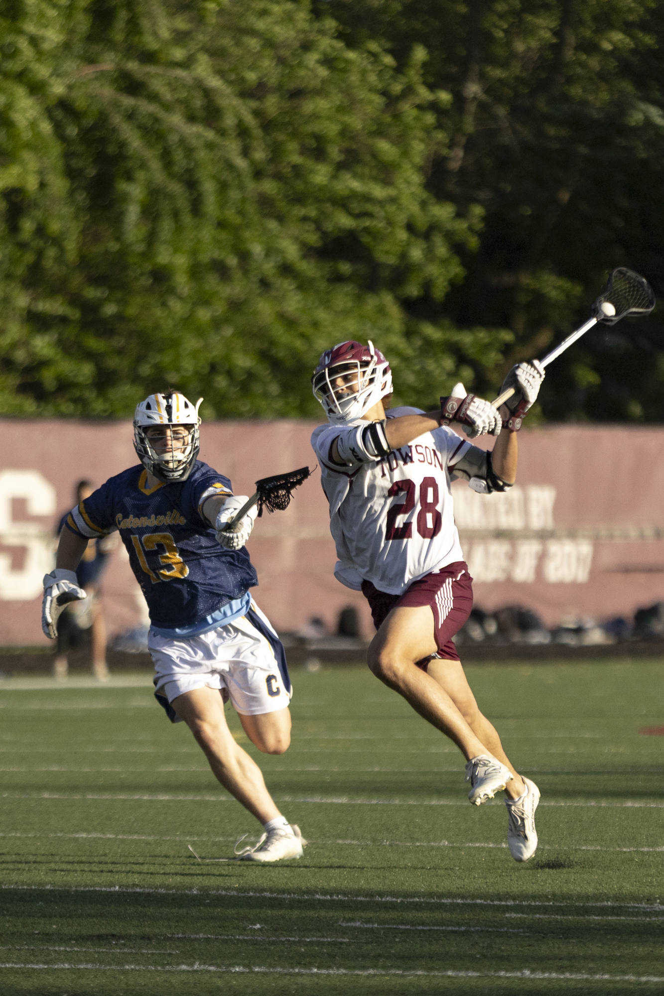 Max Kosmides fires off a shot during the Class 3A...