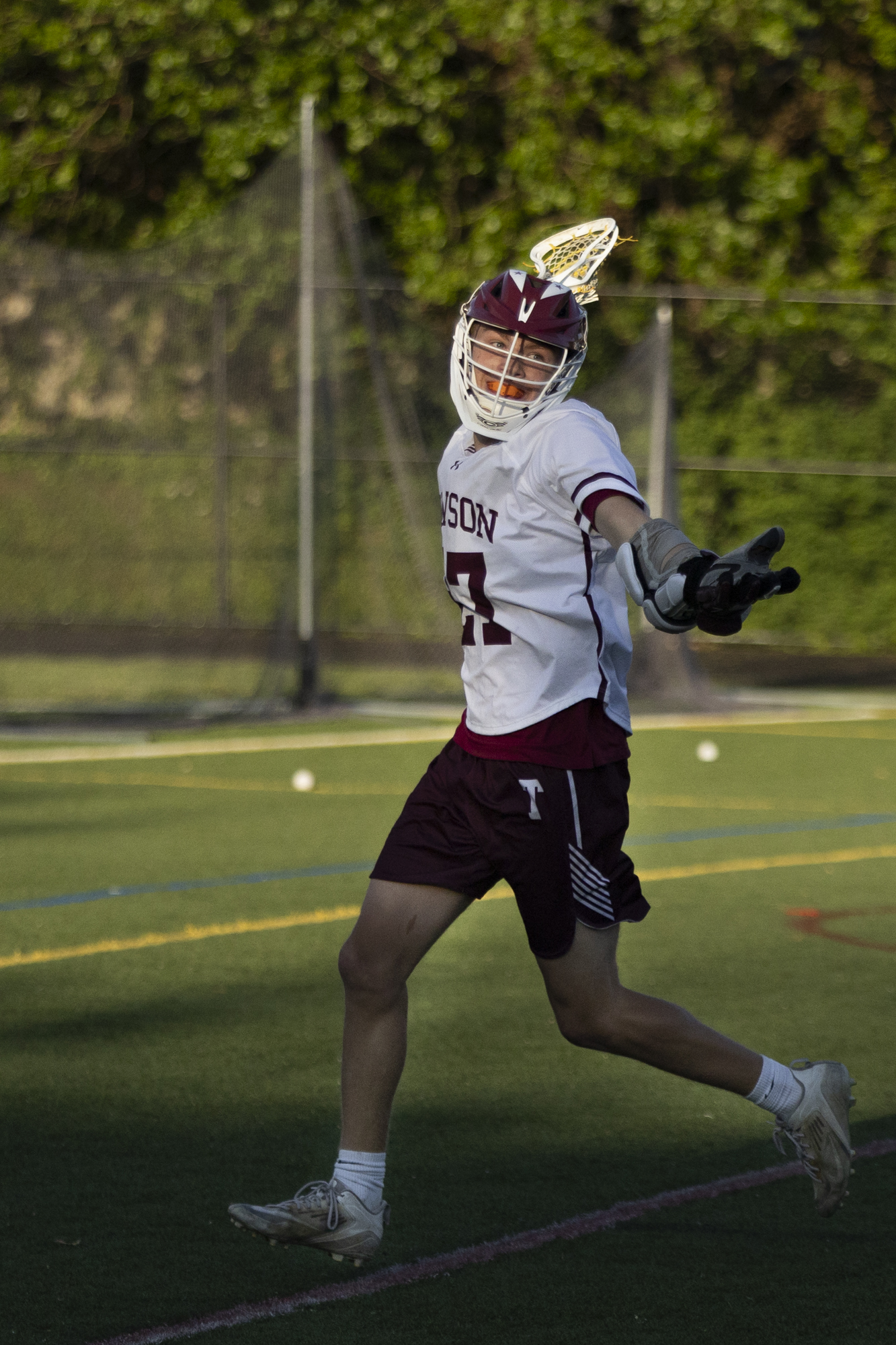 Hudson Arrup shrugs to the crowd after scoring to tie...