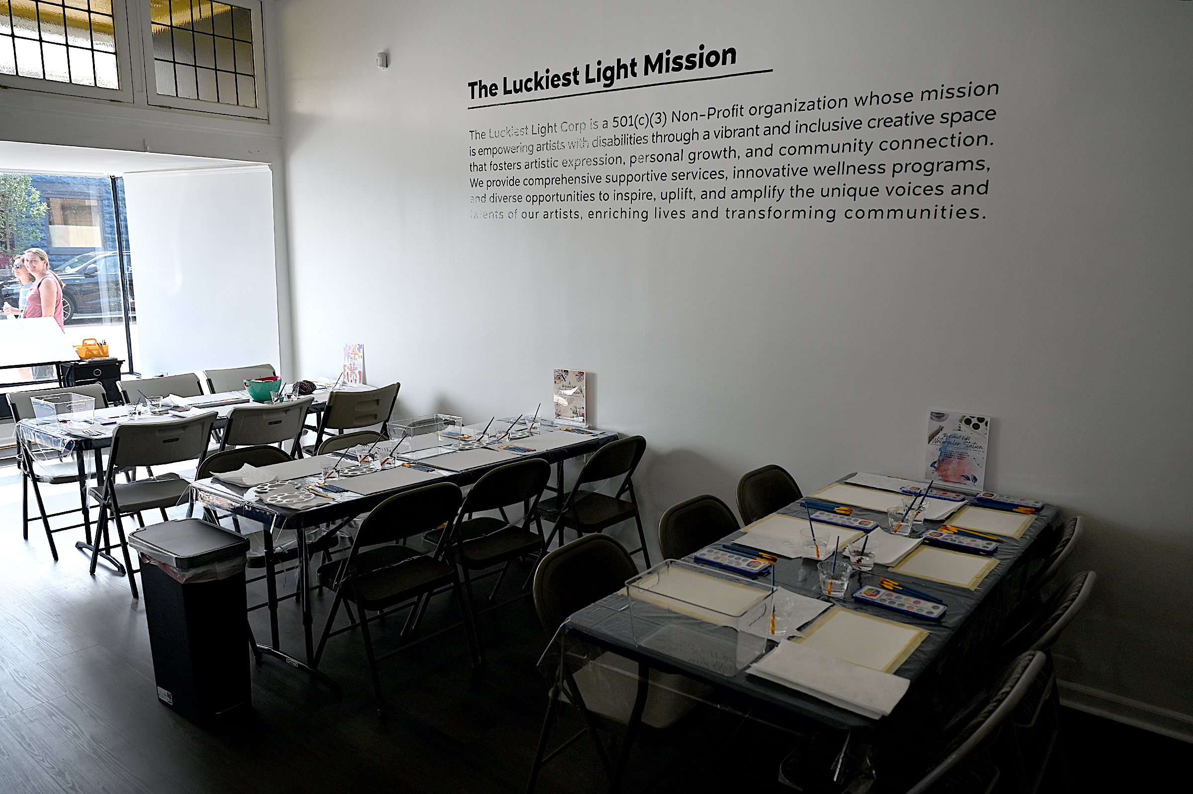 Painting stations at The Luckiest Light The Luckiest Light had...