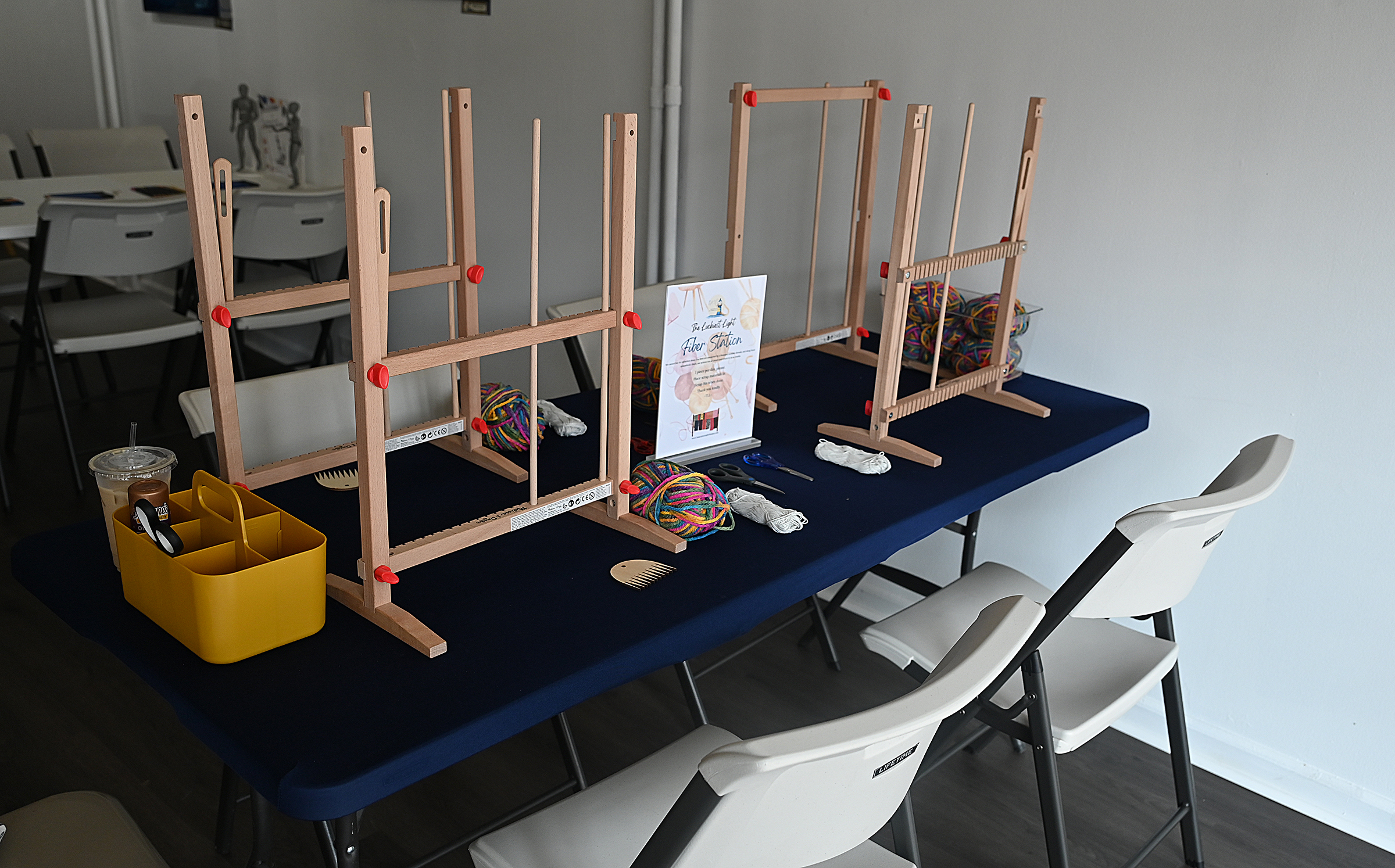 Fiber Station, string art, at Luckiest Light. The Luckiest Light...