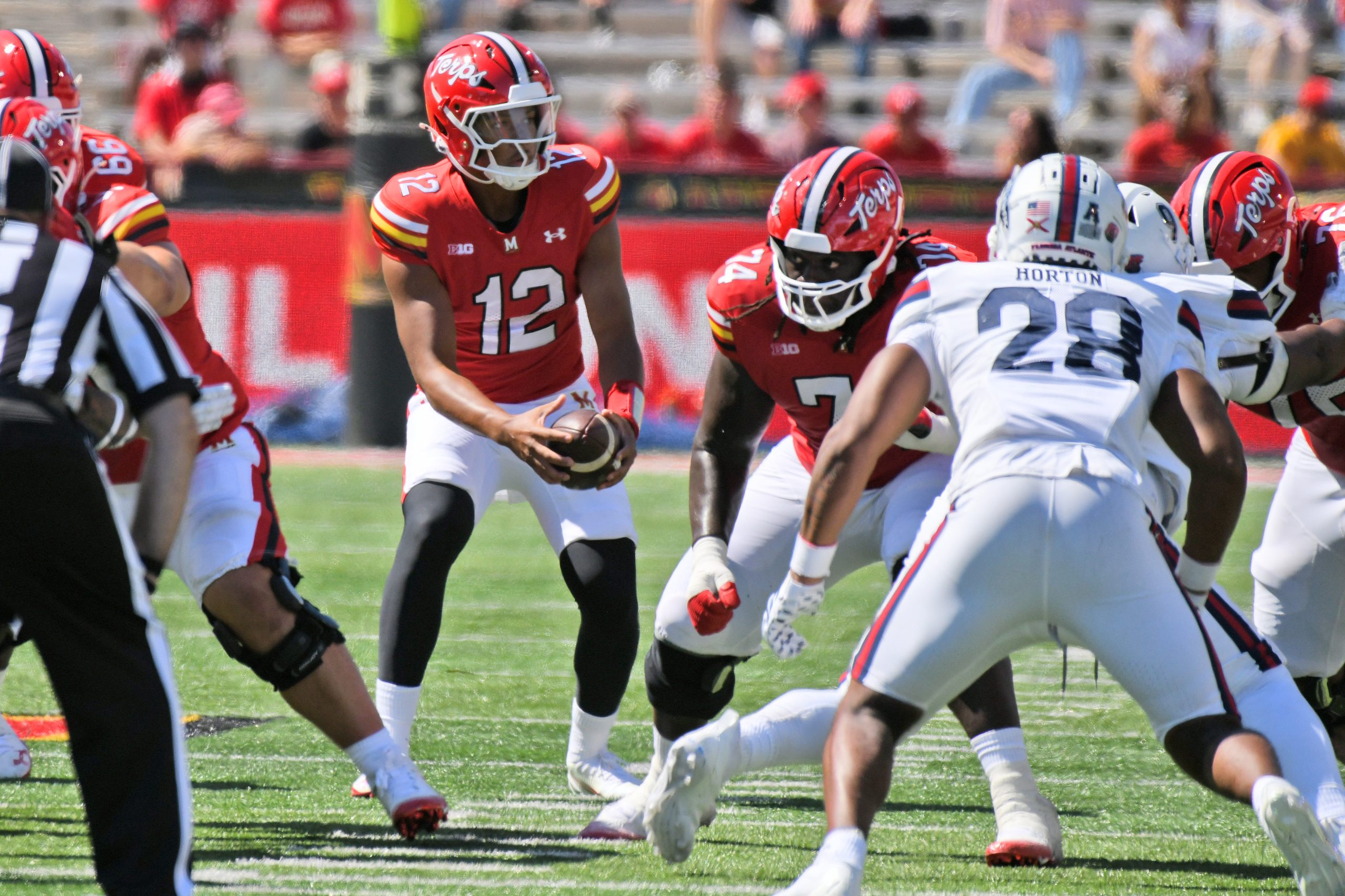 Aug 30, 2025: Maryland quarterback Khristian Martin during the second...