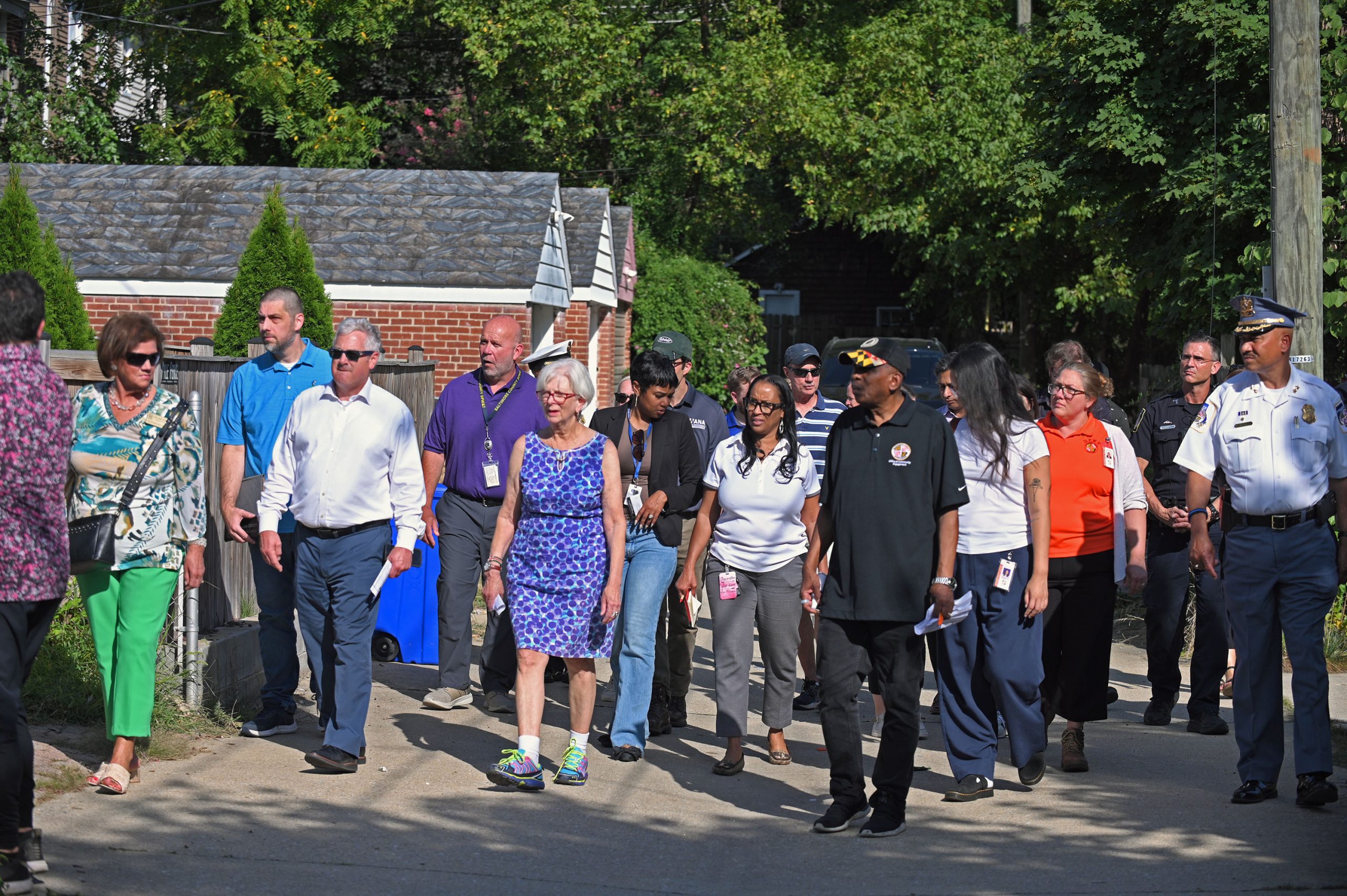 County Executive Kathy Klausmeier, center left, Baltimore County Council Chairman...