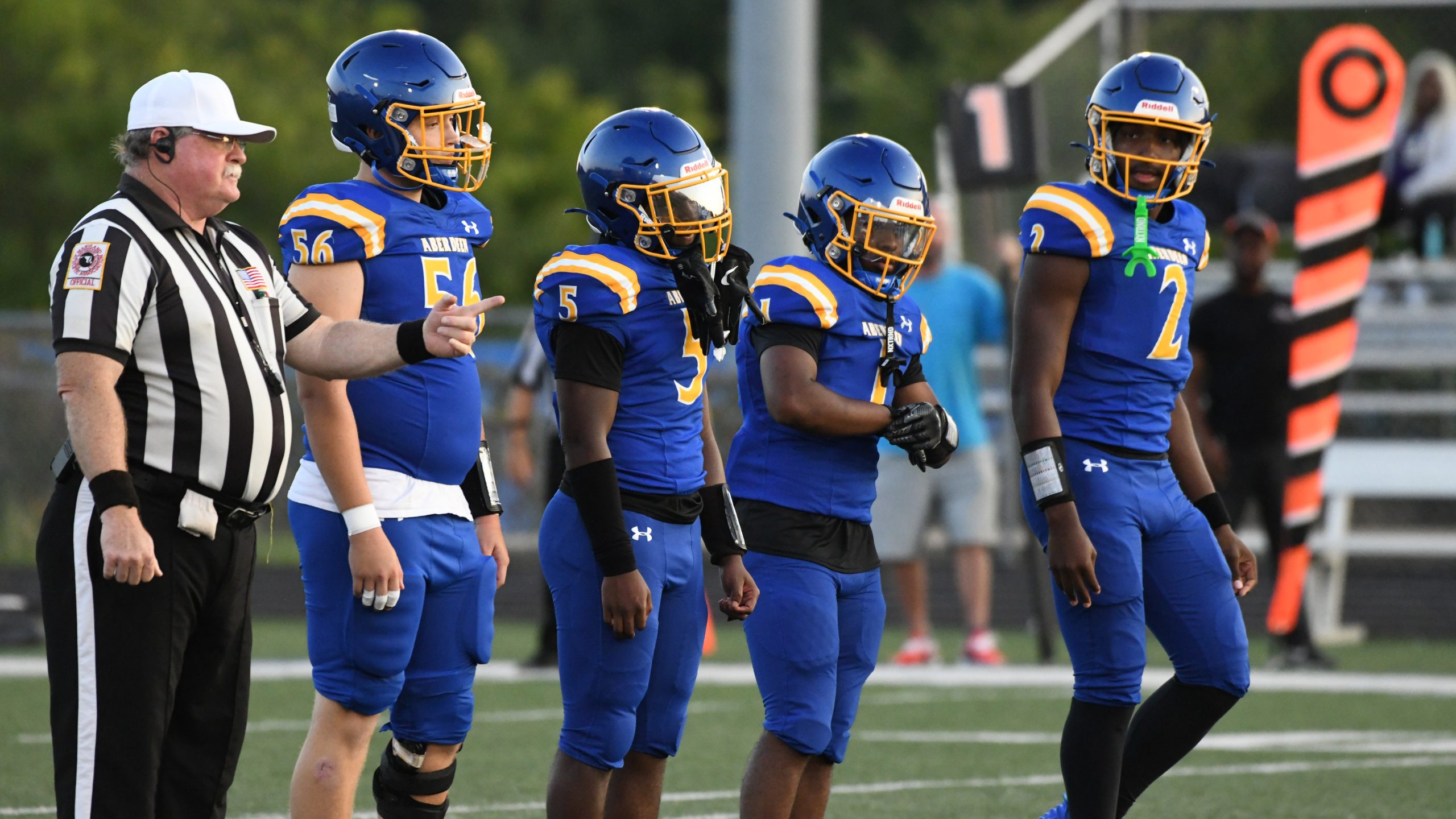 Aberdeen captains, from left, Sean Green, Cameron Durbin, Anthony Hall...