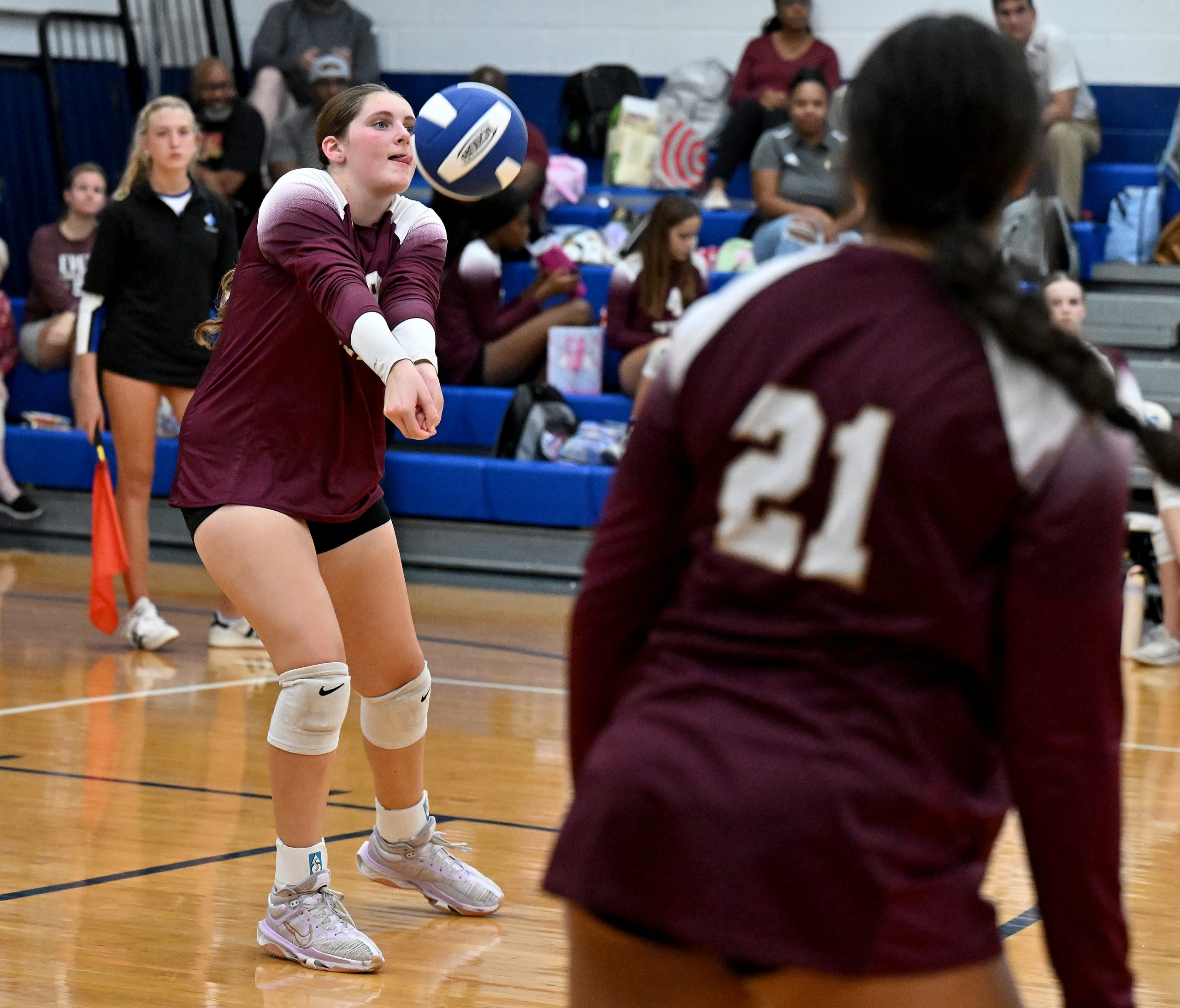 Shae Donnelly digs the ball for Severn. Shae Donnelly is...