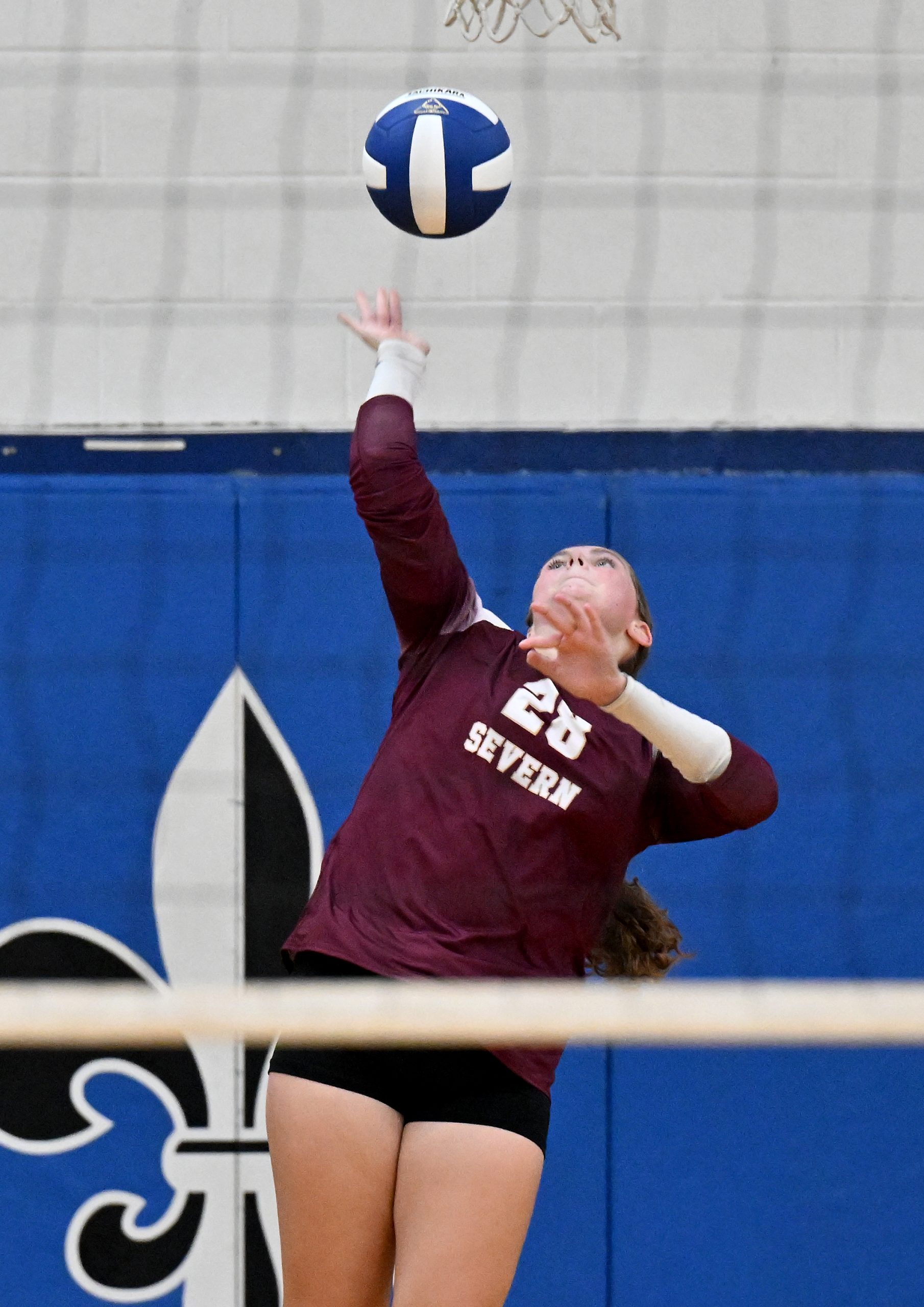 Shae Donnelly serves the ball for Severn. Shae Donnelly is...