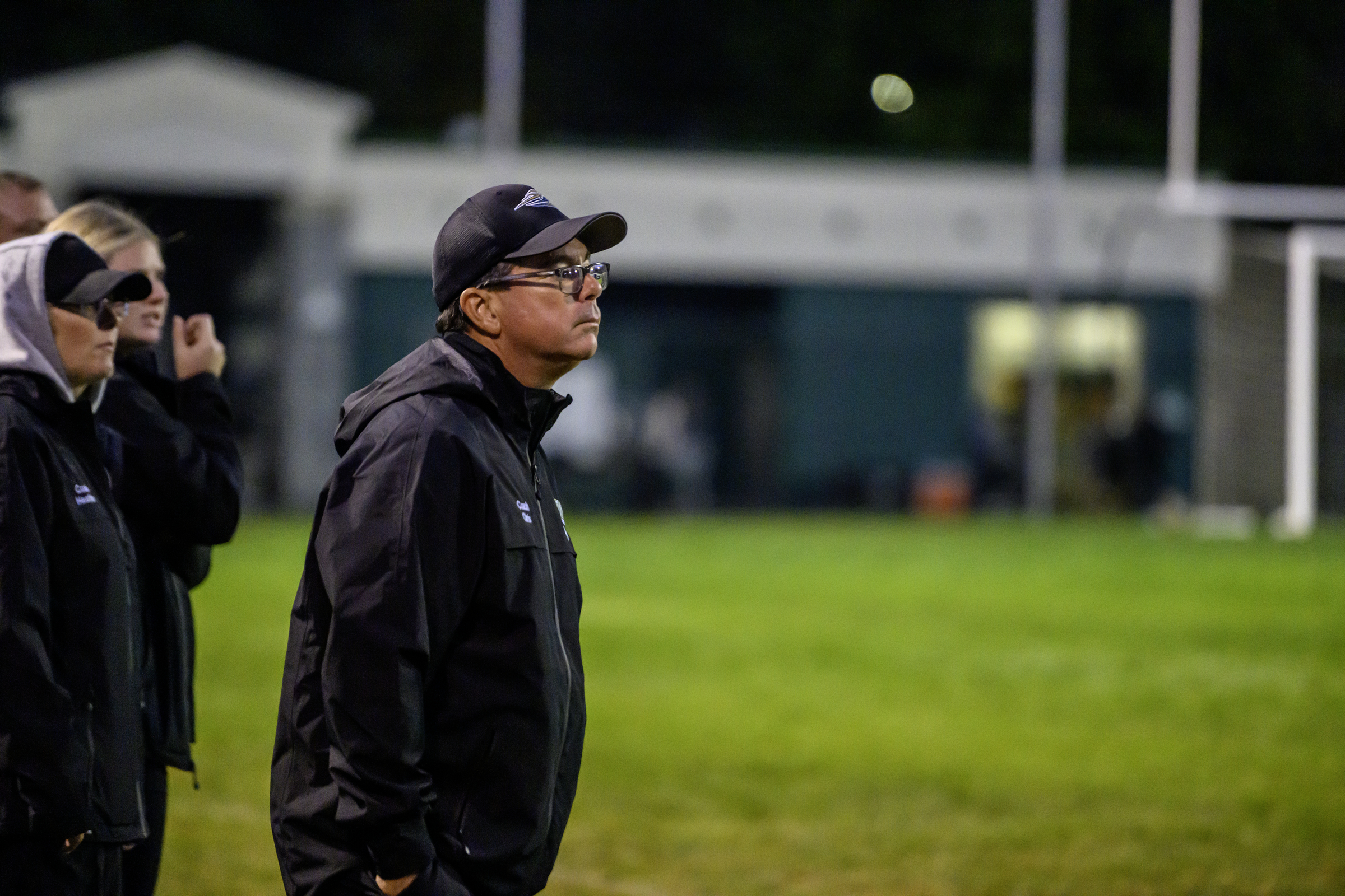 Century Coach Chris Little watches his team from the sidelines...