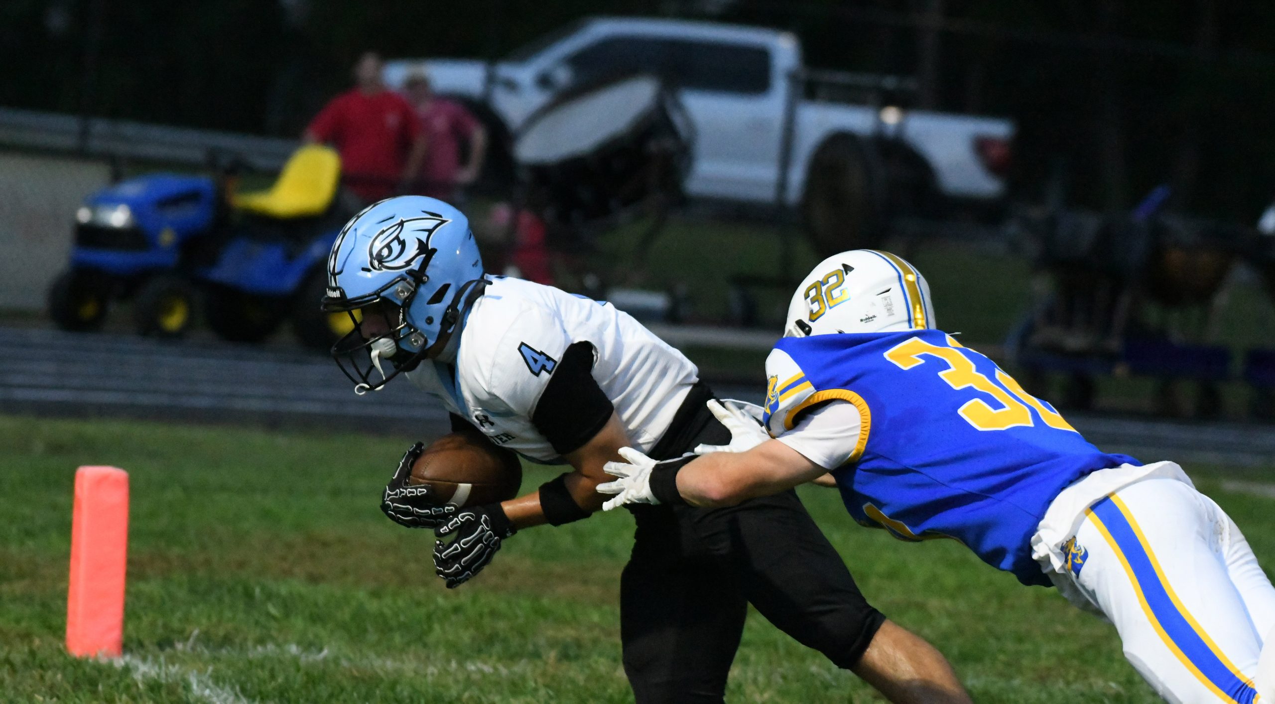 Westminster's Xavier Howard makes a catch in the corner of...
