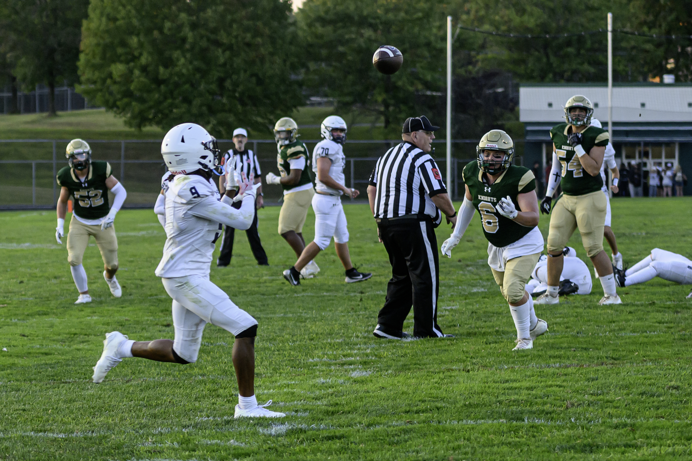 Marriotts Ridge's Emmanuel Williams prepares to catch the ball on...