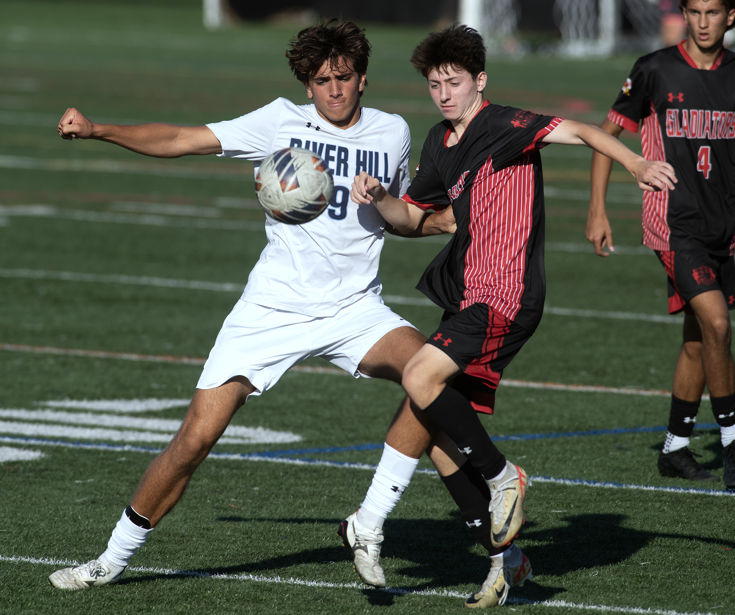 Sept. 8, 2025- River Hill's Alexander El-Sawi, left, and Glenelg's...