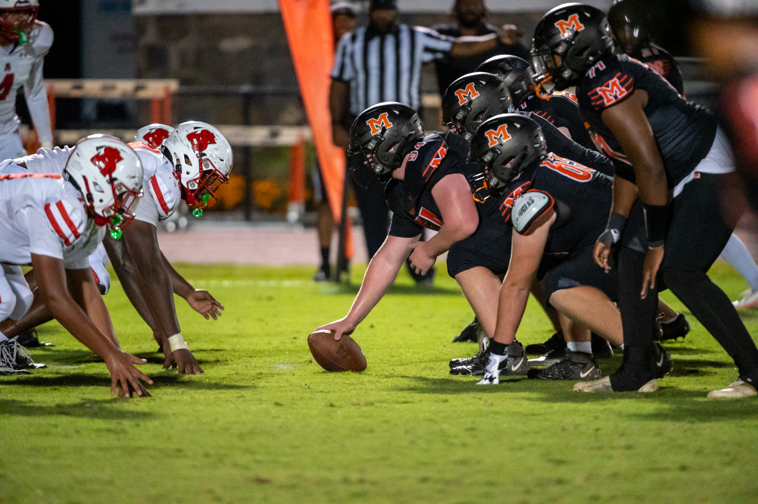 Spalding and McDonogh’s football teams face off towards the end...