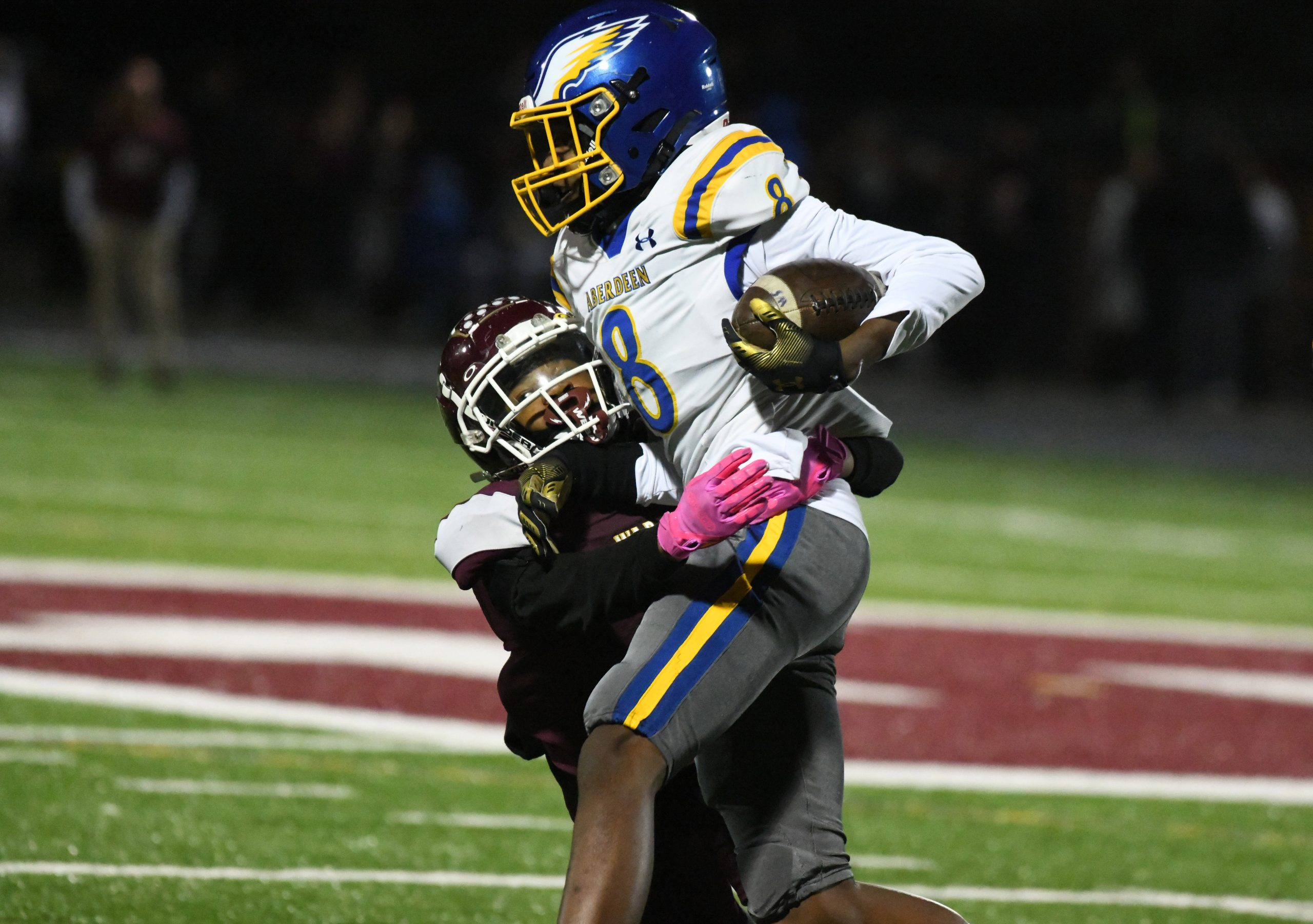 Havre de Grace's Dorrell Norton, Jr. tries to make a...
