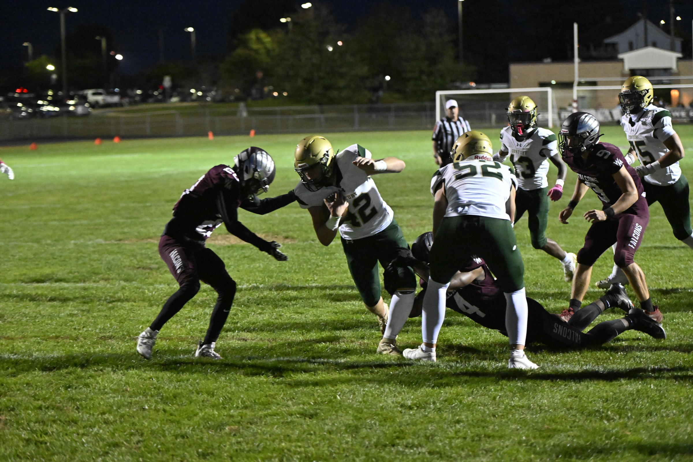 Century's Joey Tumminello crosses the goal line for a touchdown...