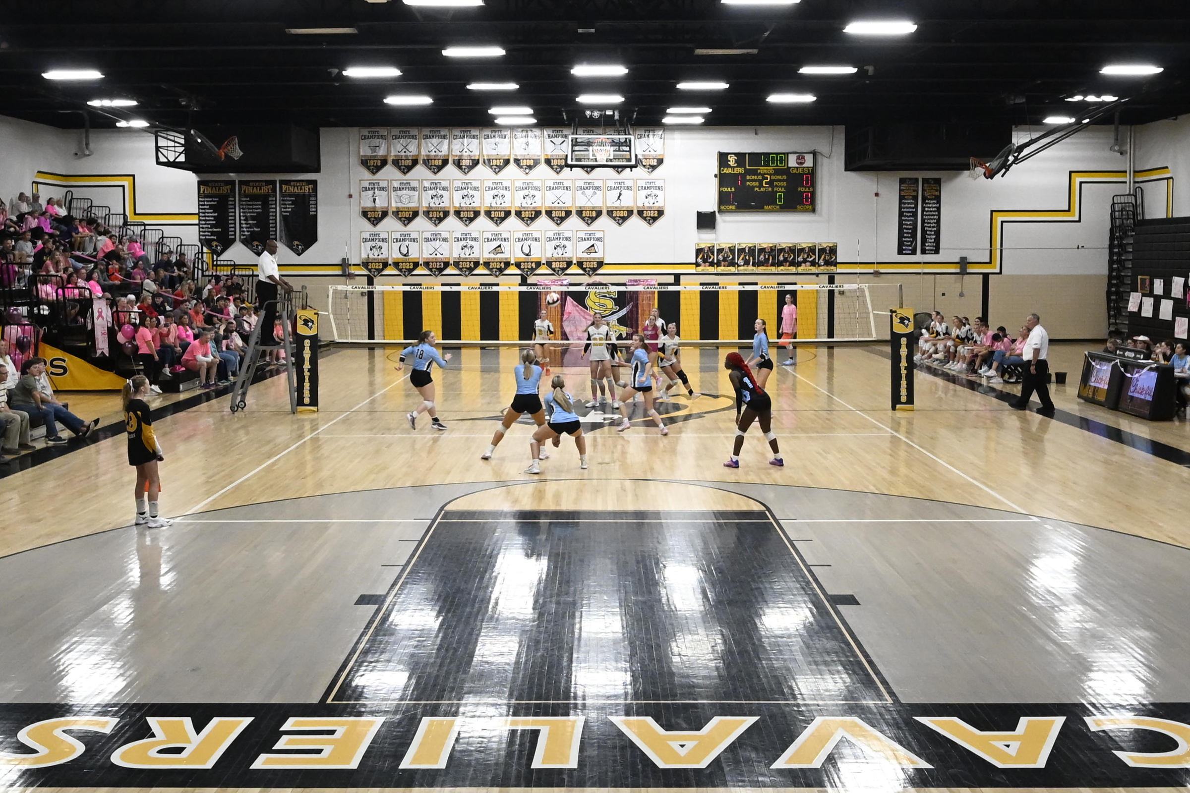 Westminster and South Carroll battle it out during a volleyball...