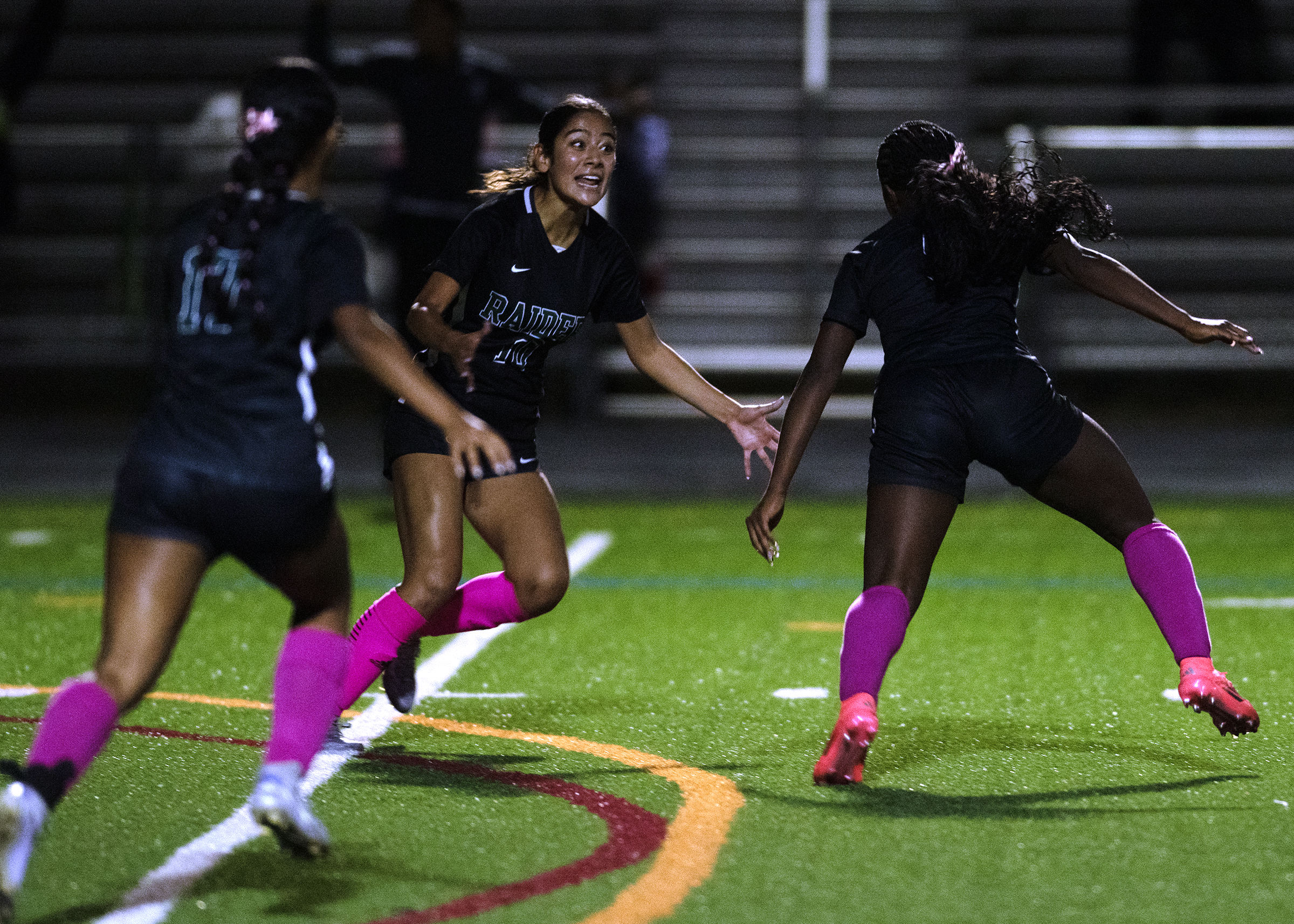 Oct. 14, 2025- Atholton's Alessandra Escobar San Martin, from left,...