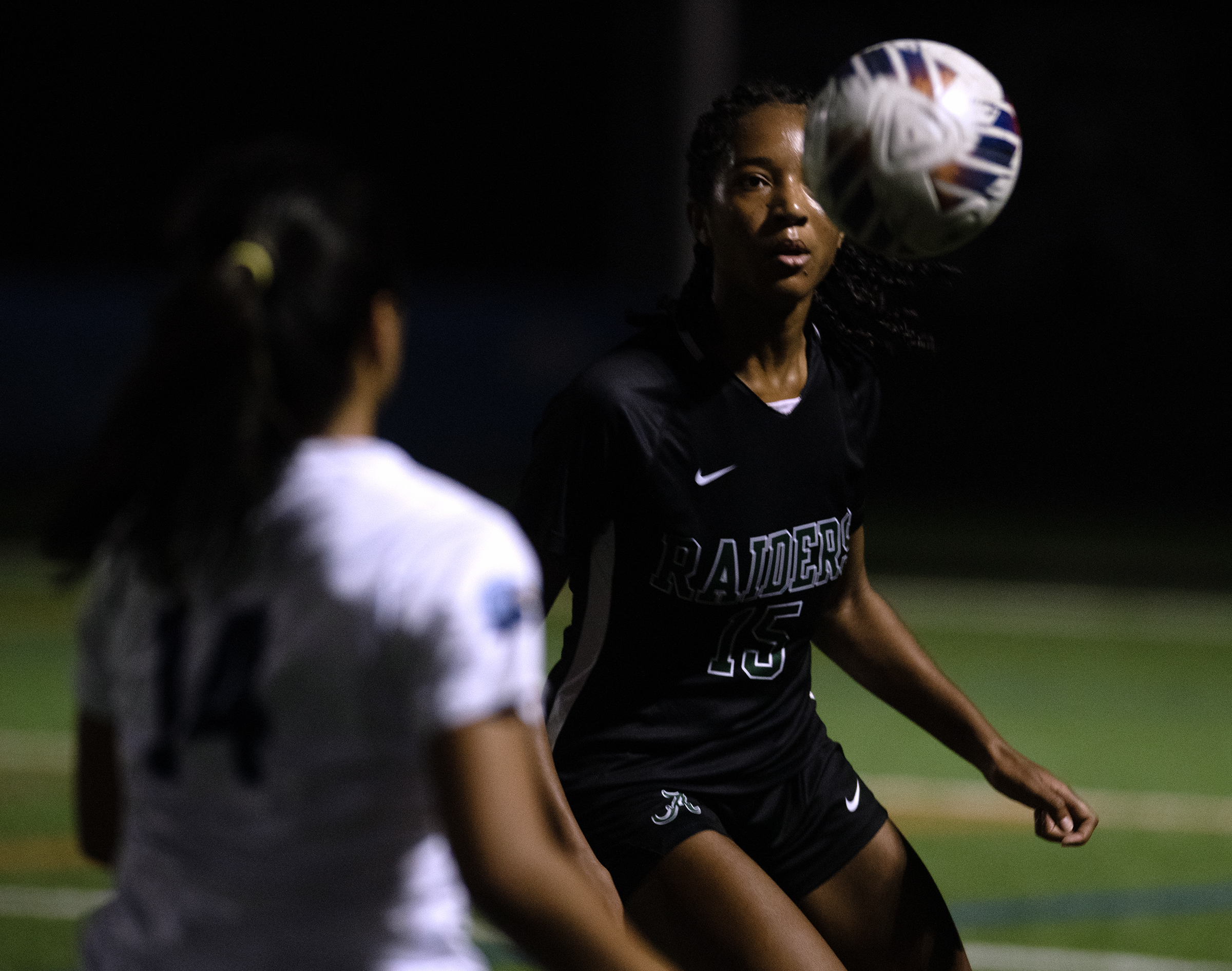 Oct. 14, 2025- Atholton's Mikele Griffin watches the ball against...