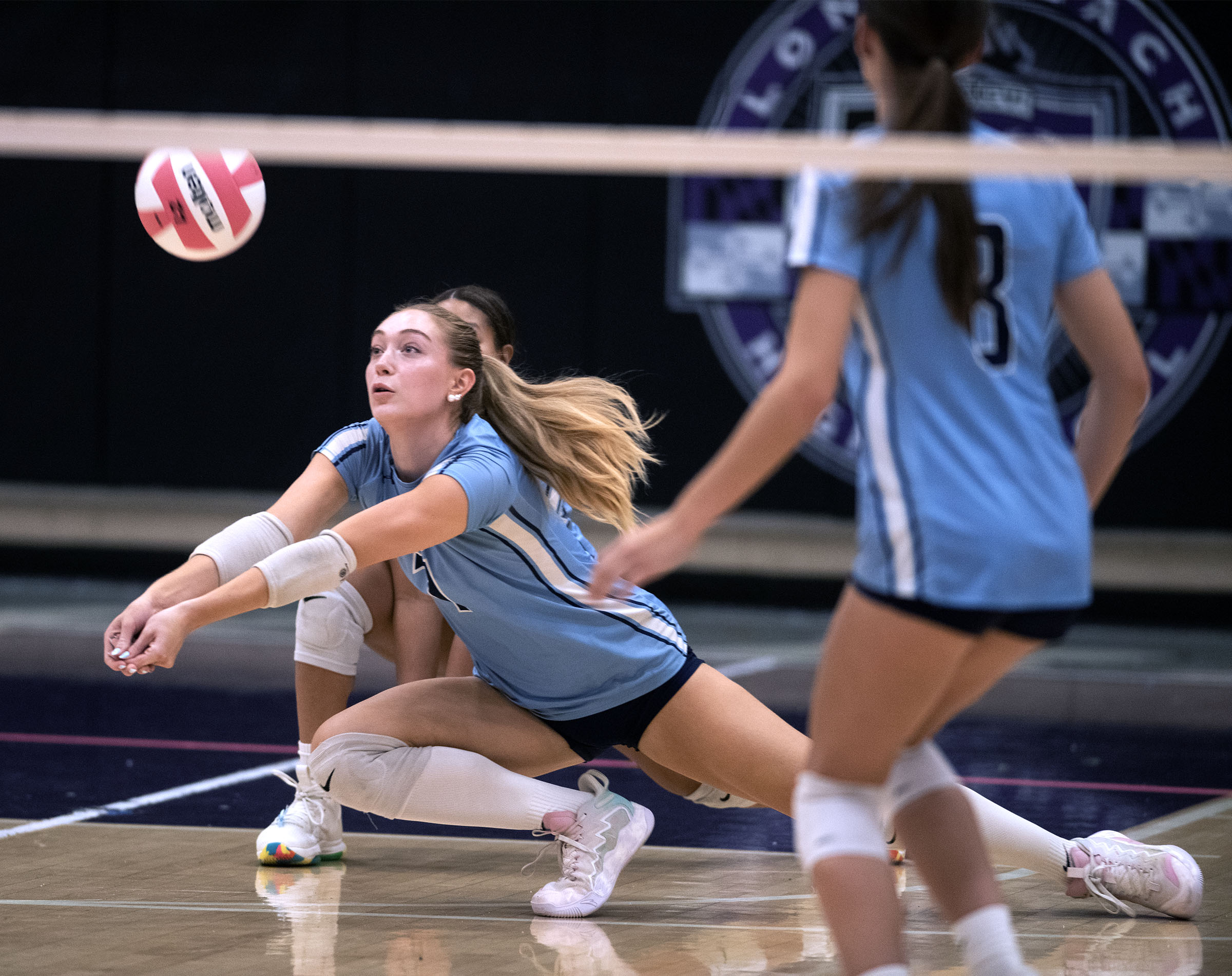 Howard's Mariska Ordonez goes after a Long Reach serve during...