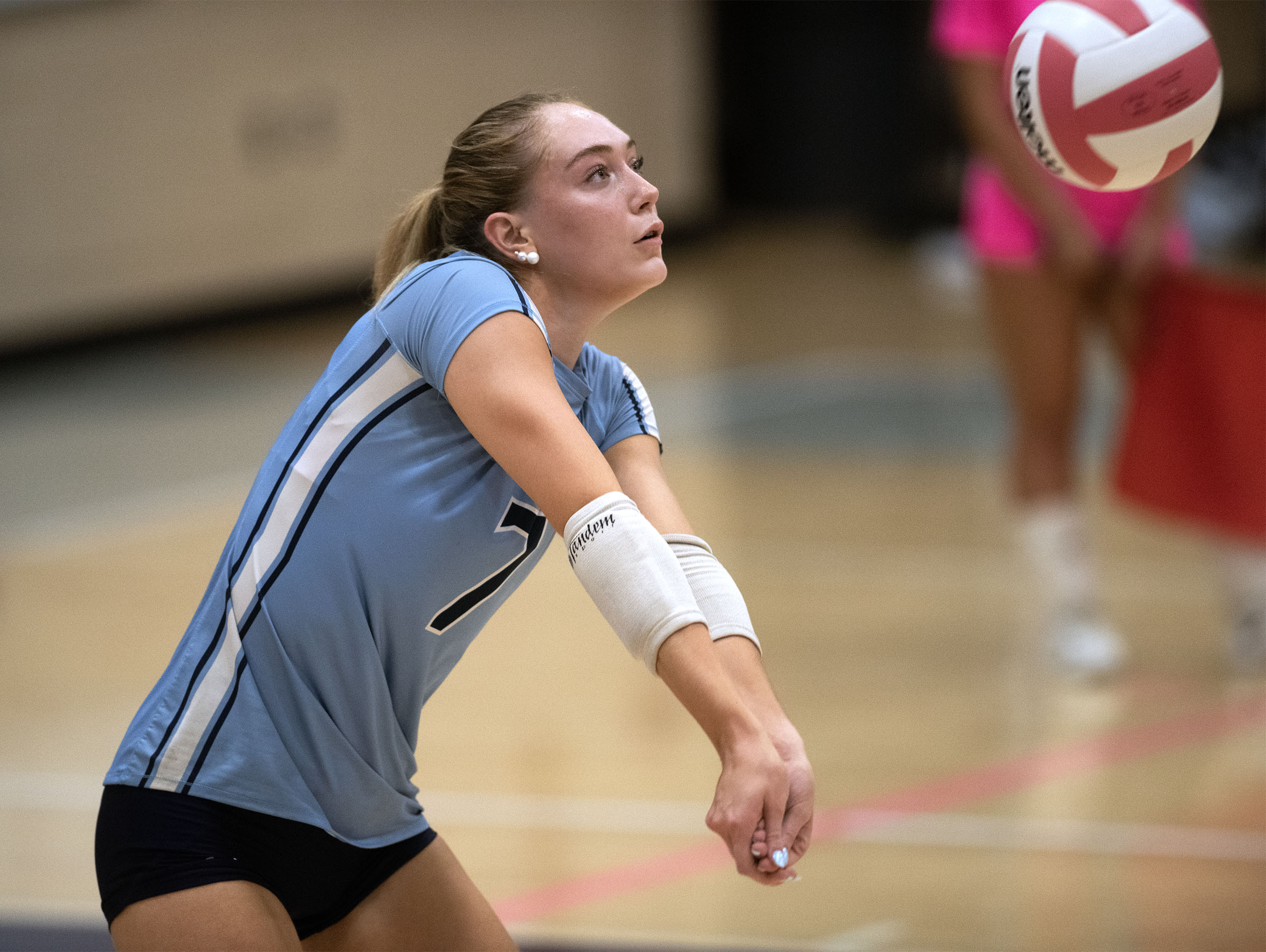 Oct. 6, 2025- Howard's Mariska Ordonez hits the ball against...