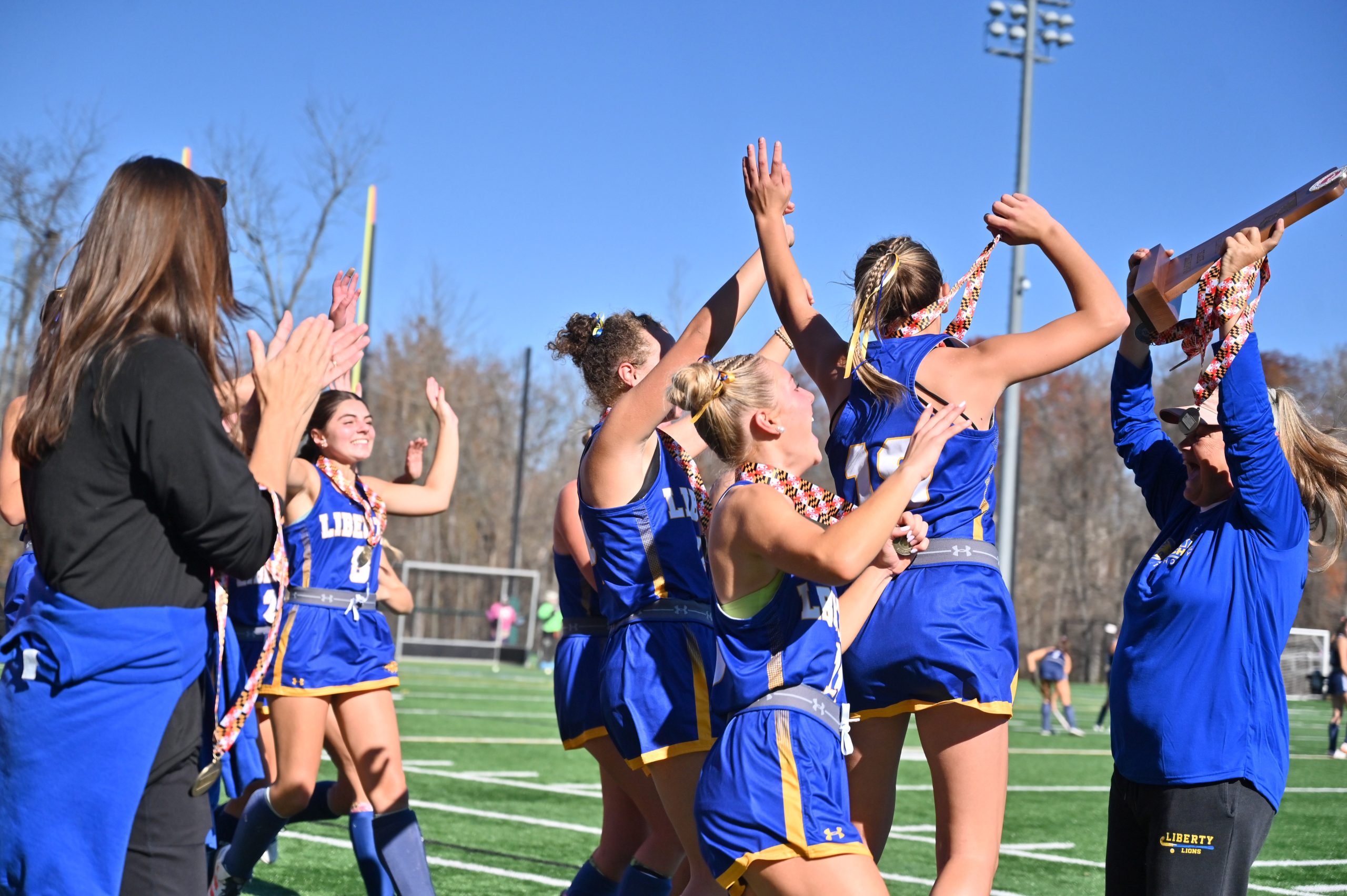 Liberty and Fallston during the MPSSAA Class 1A field hockey...