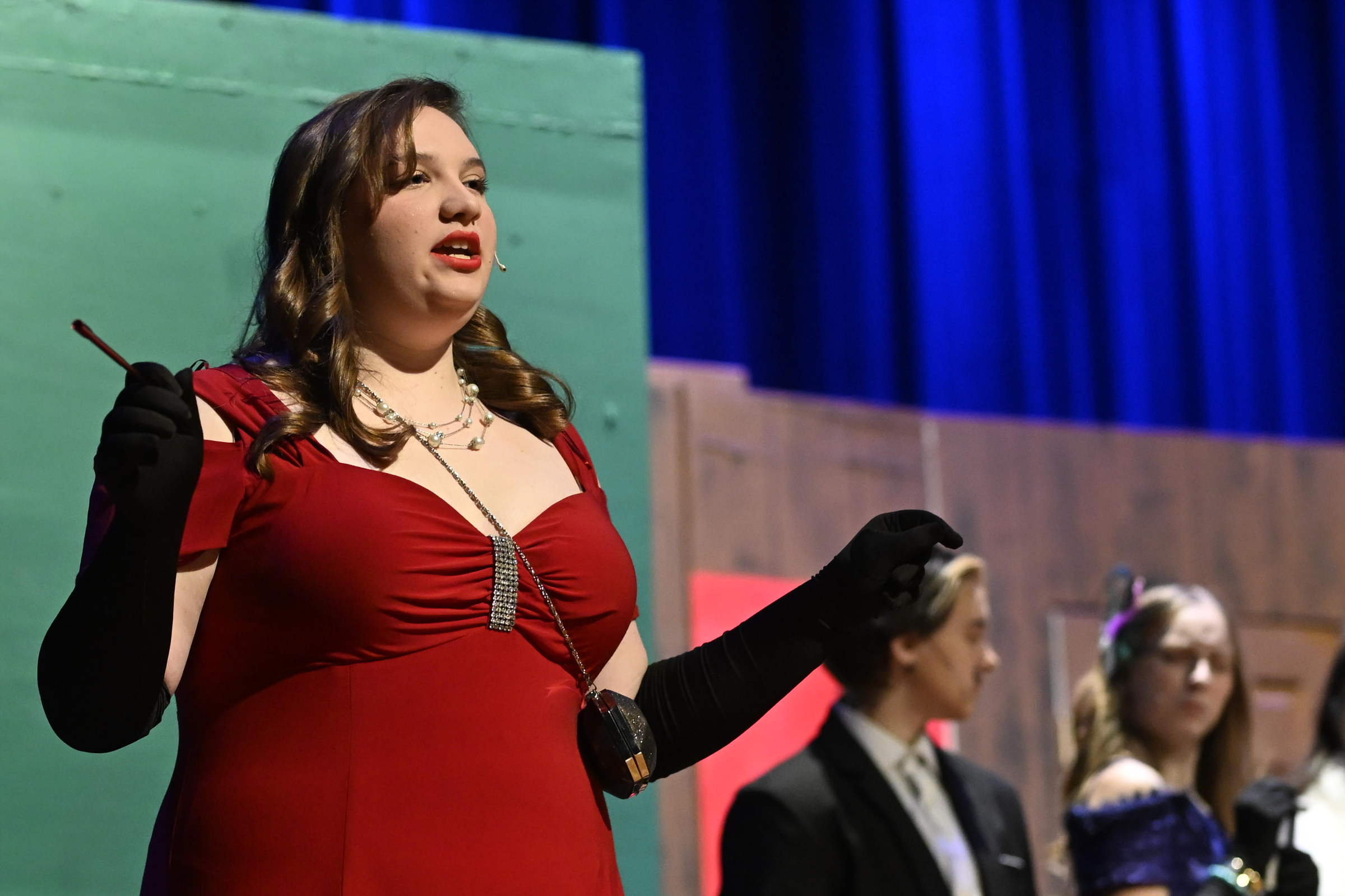 Miss Scarlet, played by Emily Rothbard reveals a bit about...