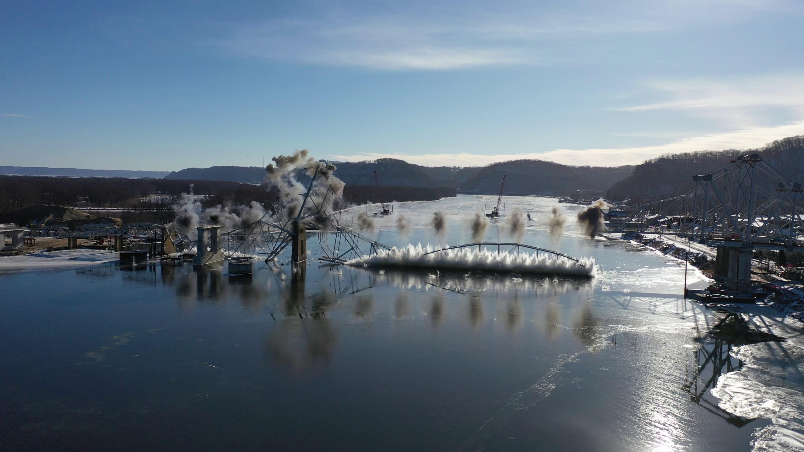 This photo provided by Iowa Department of Transportation shows the...