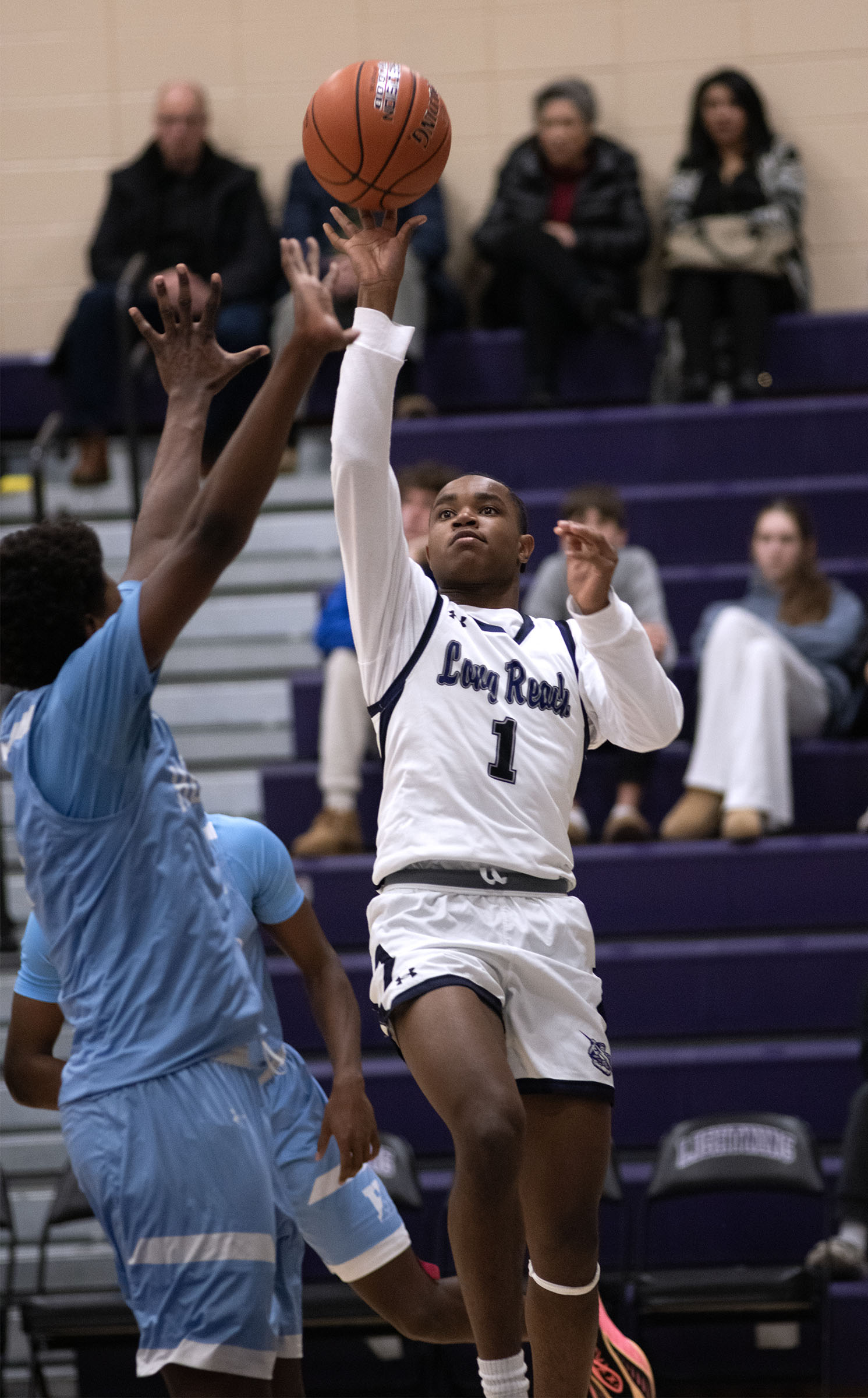 Dec. 22, 2025- Long Reach's Daniel Best puts up a...
