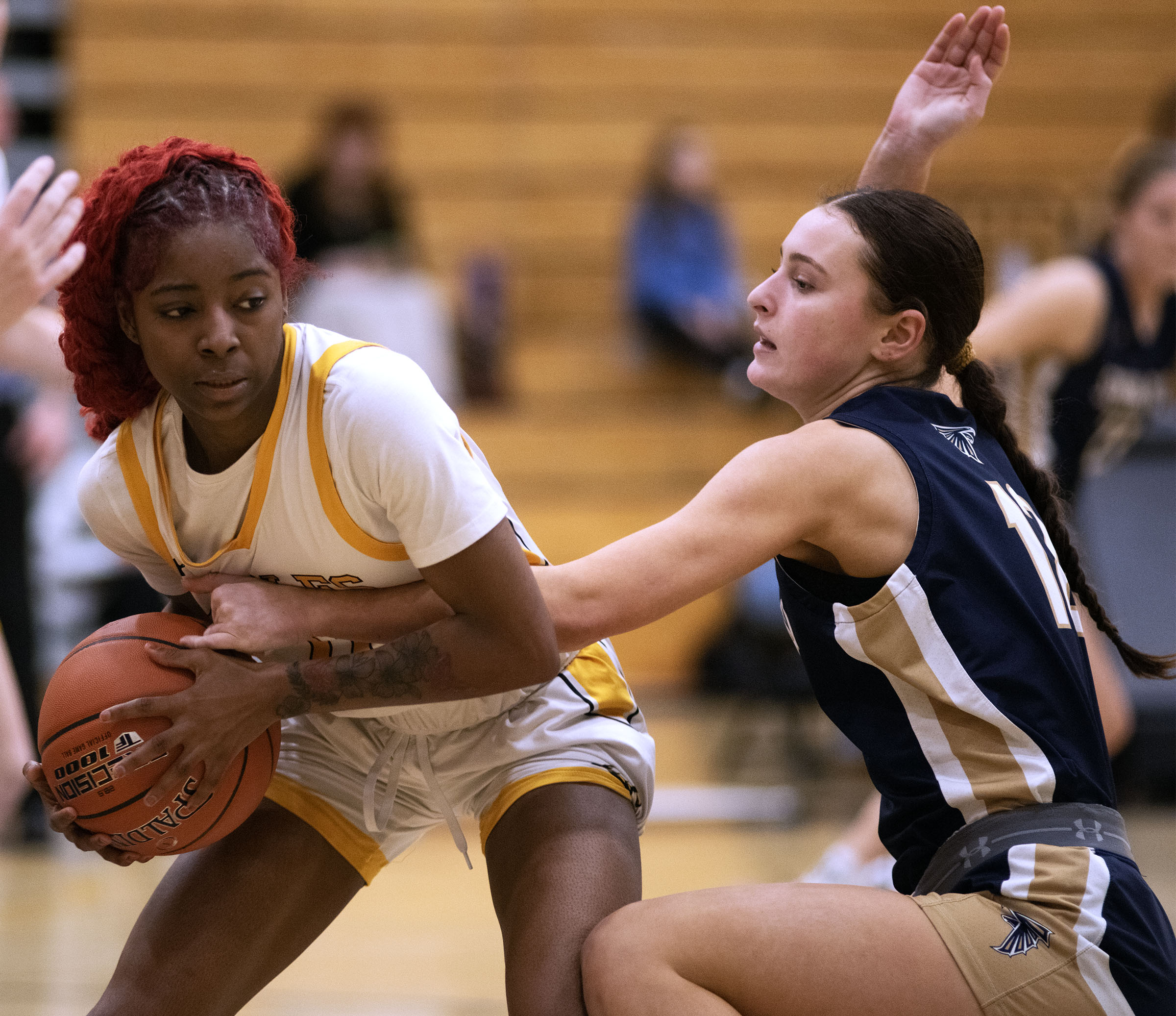 Jan. 13, 2026- Northeast’s Starr Munford, left, and Severna Park’s...