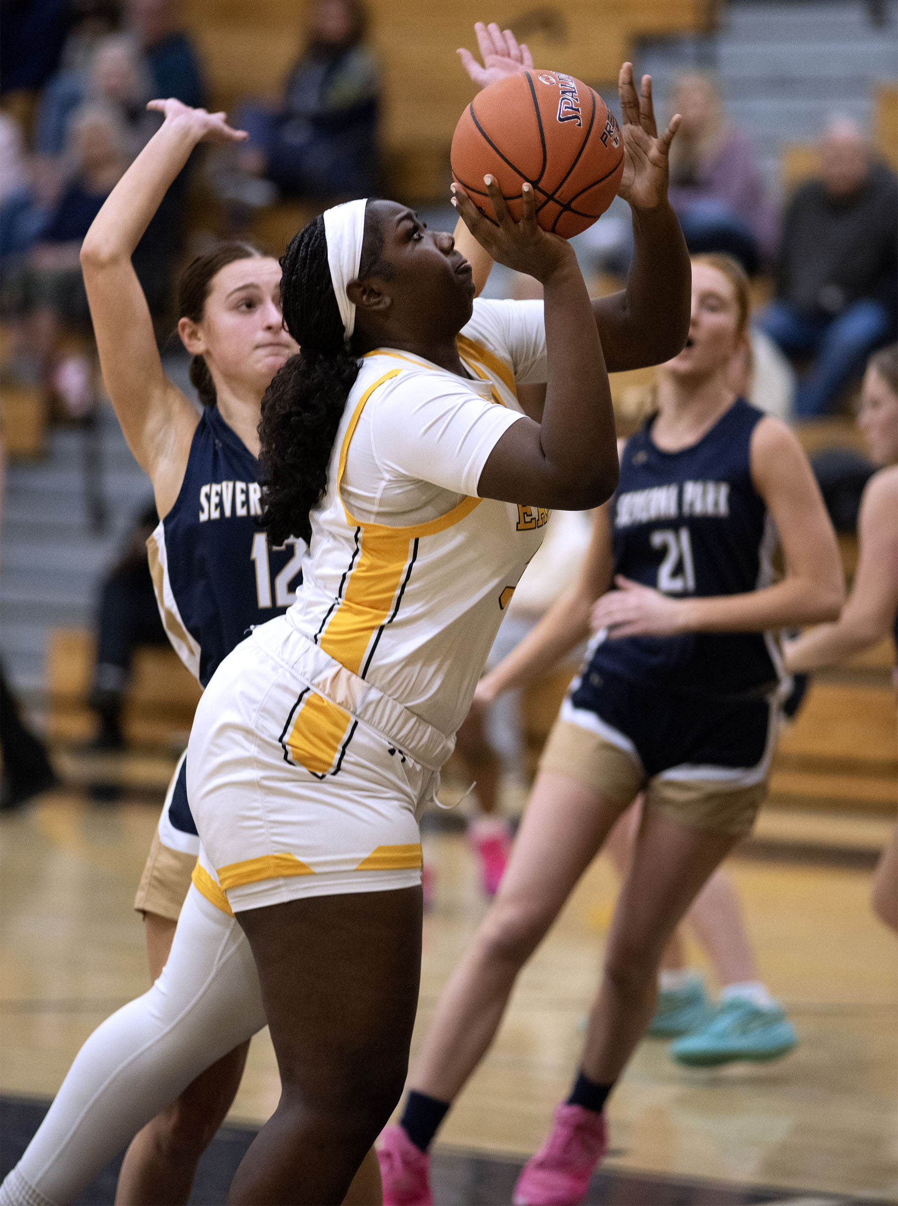 Jan. 13, 2026- Northeast’s Makaila Jones shoots against Severna Park...