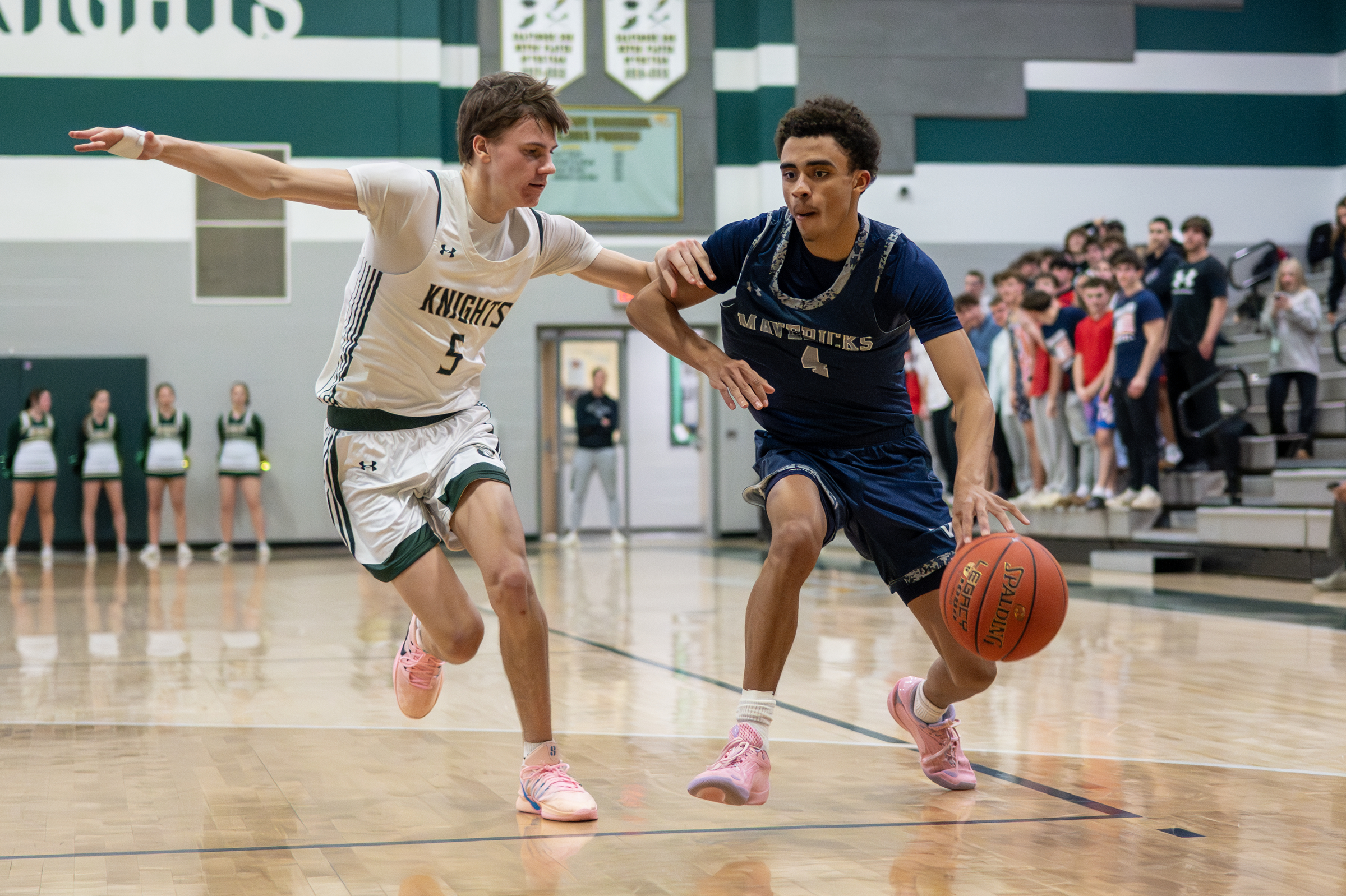 Manchester Valleyâs Trevor Hottenstein dribbles past Nate McLaughlin during a...