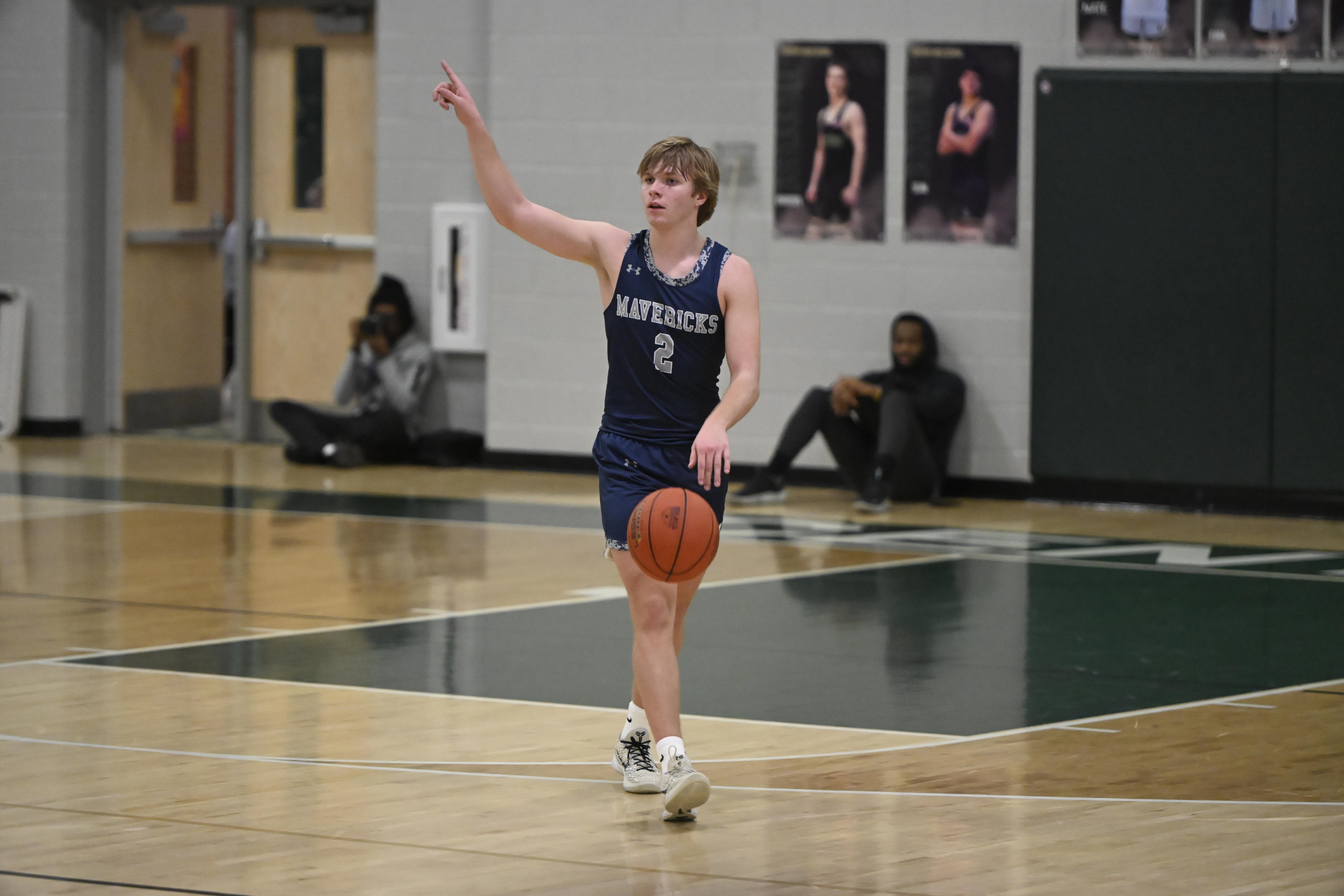 Manchester Valleyâs Colton Enderle calls a play as he brings...