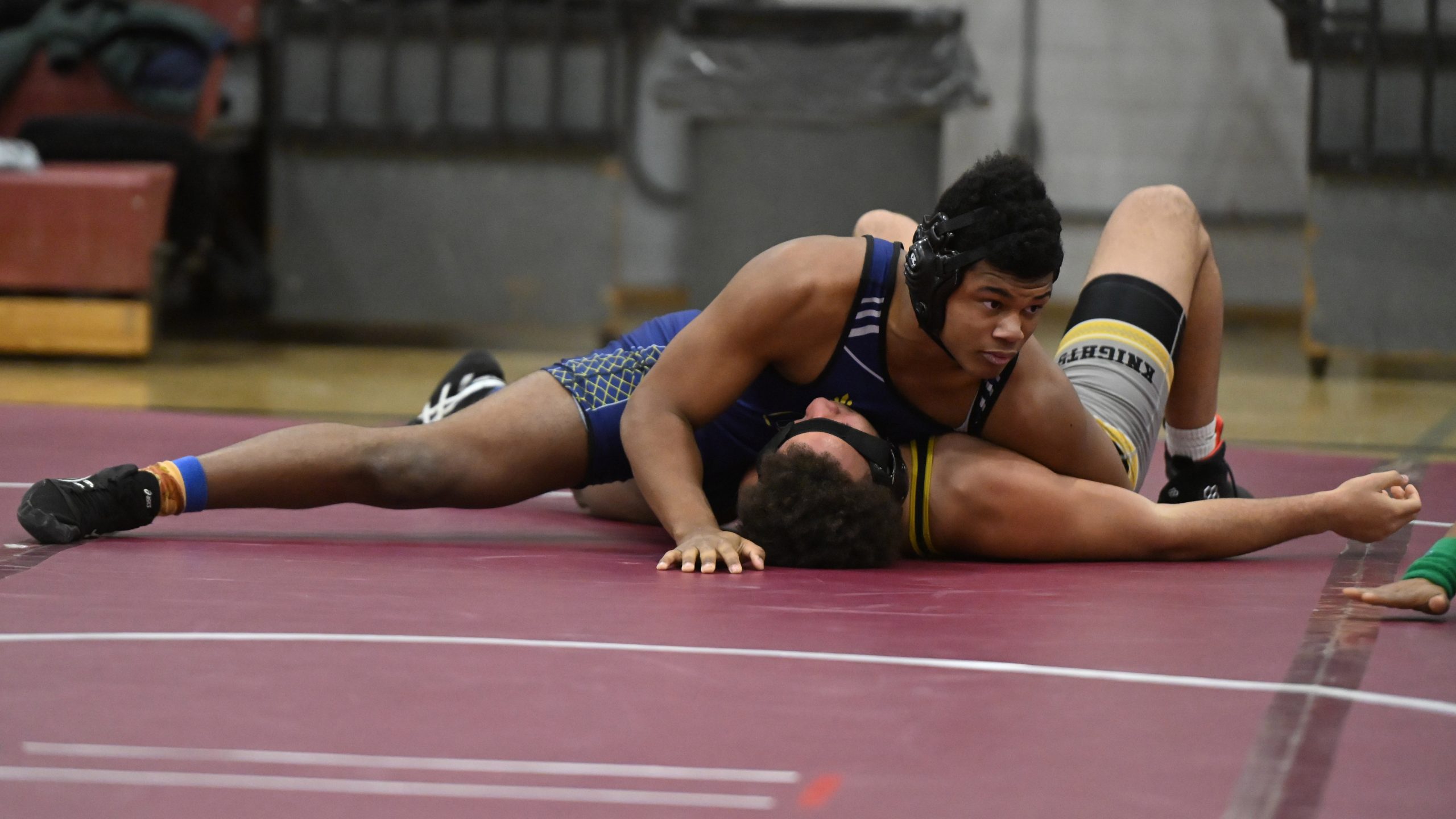 Perry Hall's pins Parkville's Jakai Corsnitz in the 190 pound...