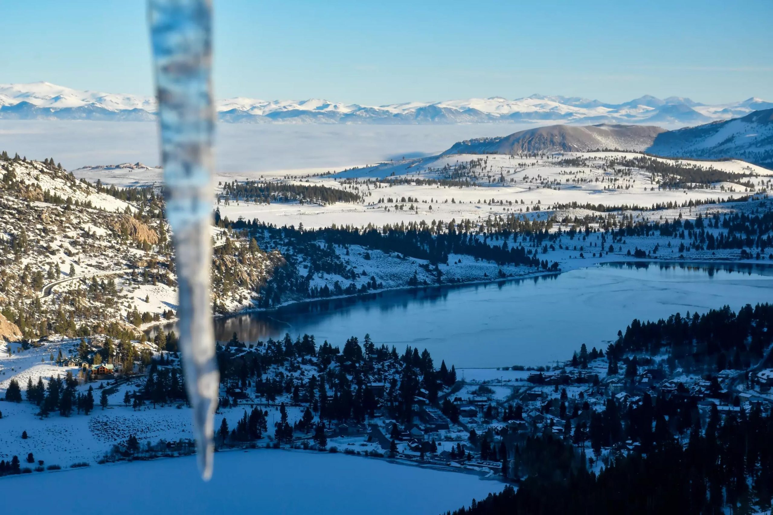 From the chairlifts and slopes of June Mountain ski resort,...